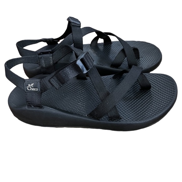 CHACO Men’s Sandal Blk Size 12 Slight Wear at Heel and Sole Still Plenty of Life - Picture 2 of 12